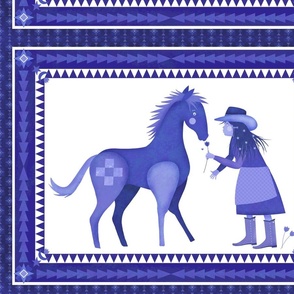 Prairie Blues - Horse and Girl 1