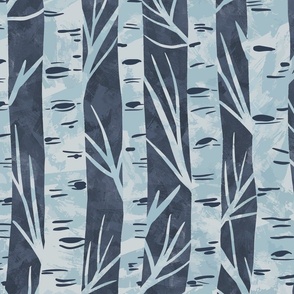 (L) Birch Trees in Blue