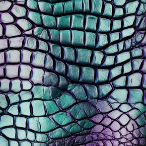 Alexandrite Teal and Purple Alligator Skin 1