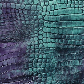 Alexandrite Teal and Purple Alligator Skin 2
