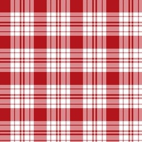 FS Cherry Red and White Check Plaid 