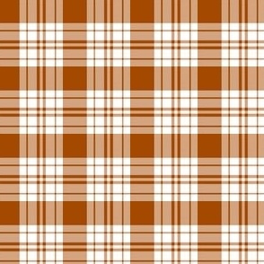 FS Chocolate Brown and White Check Plaid 