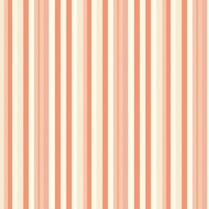 Stripes in Shades of Peach and Cream