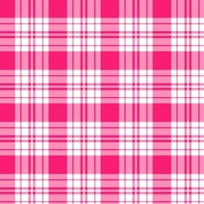 FS Magenta Pink and White Check Plaid 
