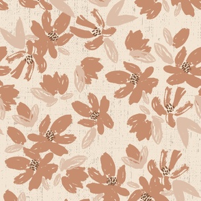 Spring Blooms in Textured Terracotta Tones