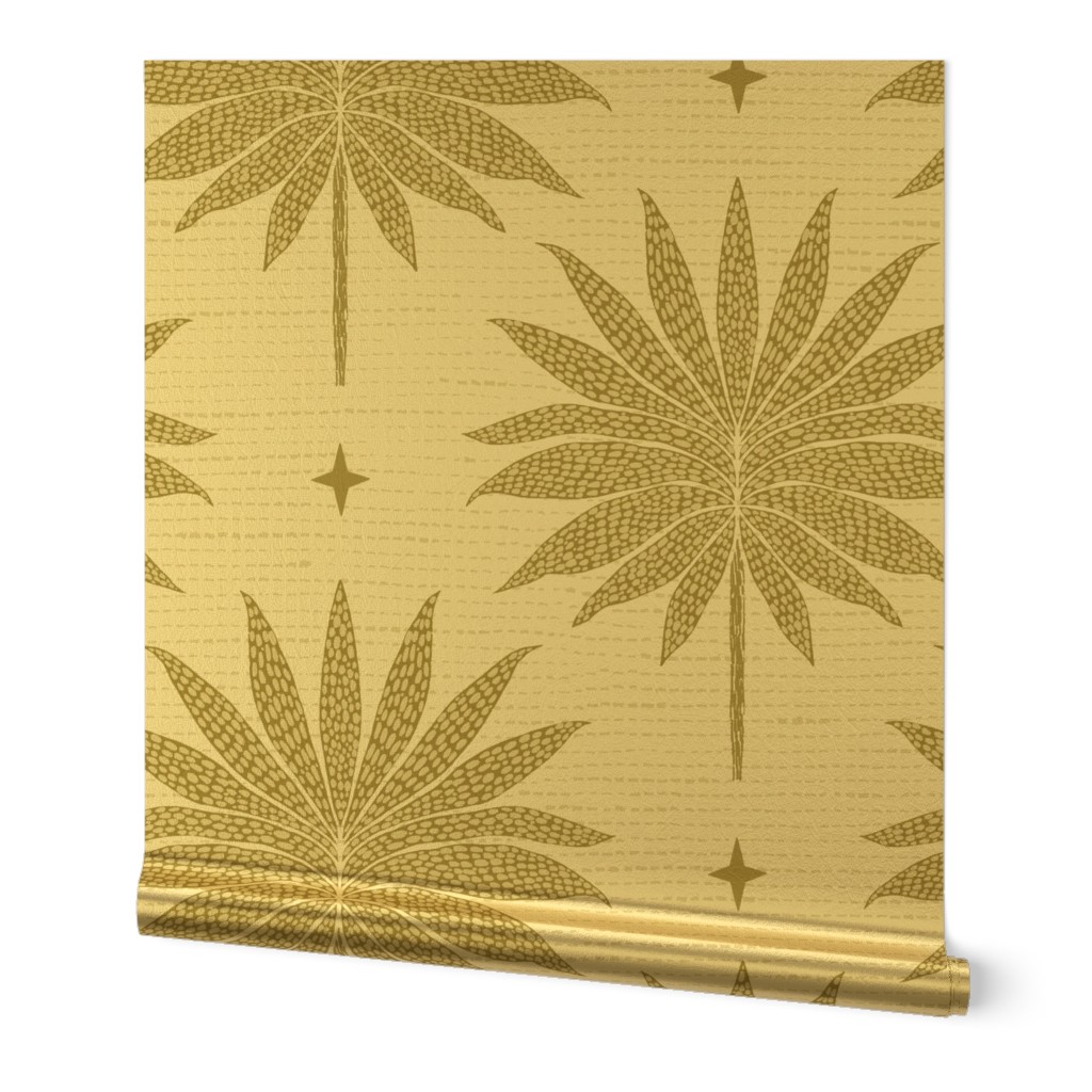 XL - Grand Palm - textured - gold