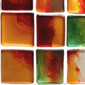 Abstract Molten Glass  Multicolor Marble Slabs