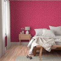 (L) Leopard Spots - textural animal print pattern - bold red on hot pink