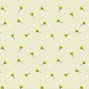 May Blooms: simple coordinate with yellow dandelions S