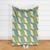 Wavy Abstract in Retro Blue and Green - large 
