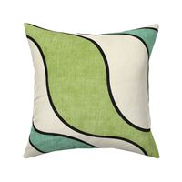 Wavy Abstract in Retro Blue and Green - large 