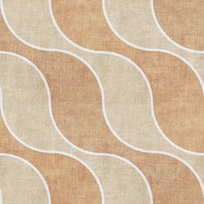 Wavy Abstract in Warm Textured Neutrals - large 