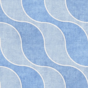 Wavy Abstract in Pale Cornflower Blue - large 