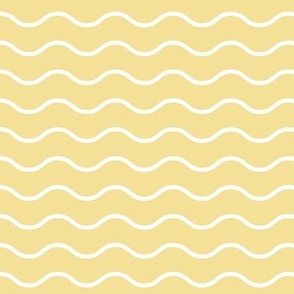 (S) wavy stripes in lemon meringue yellow Small scale