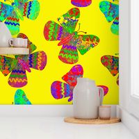 Cute Colorful Butterfly Wall / Multicolor Butterflies 