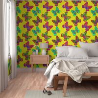 Cute Colorful Butterfly Wall / Multicolor Butterflies 