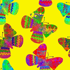 Cute Colorful Butterfly Wall / Multicolor Butterflies 