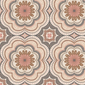 Mandalas - Textured and tonal Wallpaper - neutral colors