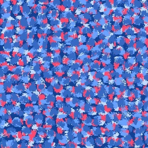 Colorful confetti party / abstract spotted paint spots / dotted colored paint strokes / multi colored blue pink