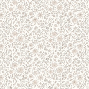 Paper Cut 3D Vintage Trailing Floral Neutral ( M )