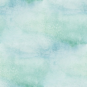 Sea Spray Watercolour Textured Tonal Modern Abstract in Pastel Sea Green Aqua Blue