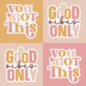 Good Vibes Only 12x12 Panels for Cut and Sew or Peel and Stick Wallpaper Crafts
