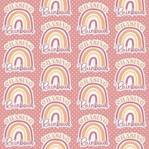 Smaller Chasing Rainbows Stickers Pale Pink Polkadots