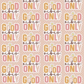 Bigger Good Vibes Only Stickers Pale Polkadots
