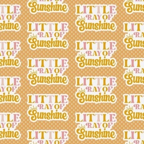 Bigger Little Ray of Sunshine Stickers Golden Yellow Polkadots