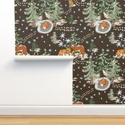 Foxes Christmas chocolate brown