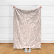 Large Organic waves - Soft shell very light pink and white - abstract line - Moody Wonky Painted Ink Lines - Modern Hand Drawn Lines - Boho Line Art Nature Water Beach Coastal Chic Sea Ocean Scandinavian