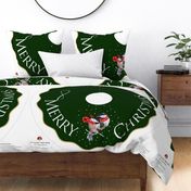 Our First Merry Christmas | Chickadees 44" Tree Skirt | Deep Green