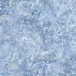 Weathered Plaster Wallpaper Blue