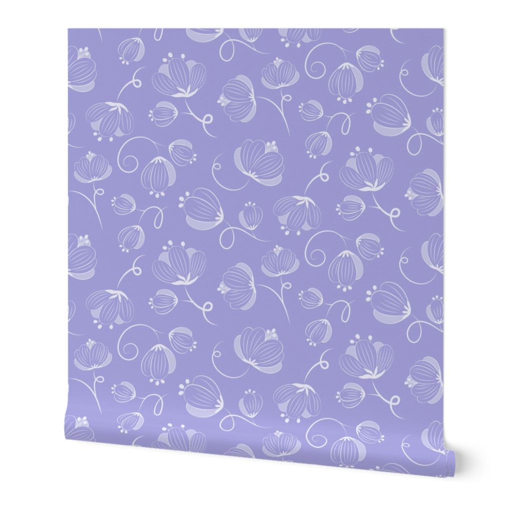 (L)Summer Floral, Lavender Lilac, Large Scale