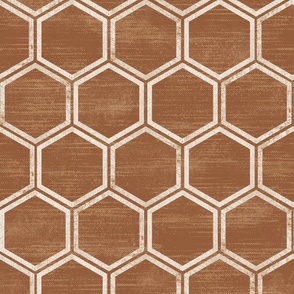 Textured honeycomb in warm soil tones
