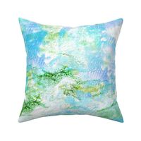 Textured Tonal Seascape - Underwater Aqua/Blue/Cyan/Serene Green - 35 inch