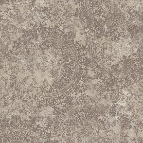 Eroded Mandala Textures in Brown, Beige, and Cream Tones, perfect to give a natural textured look to your walls
