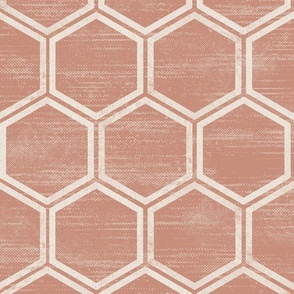 Textured honeycomb in rose dawn