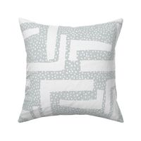 Geometric Abstract White on Soft Grey