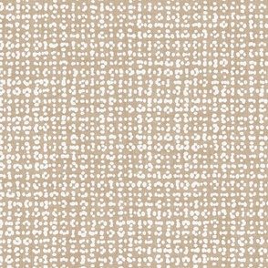 Dotted Grid White on Beige
