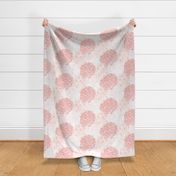 Pink and White Monochrome Abstract Scallop Shell 