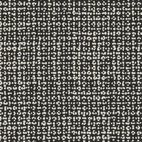 Dotted Grid Beige on Charcoal