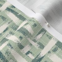 roughly woven textured wallpaper - pastel green-gray, cream white, gray - medium scale