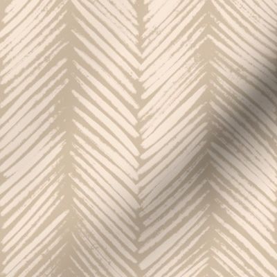 Textured chevron lines - simple minimalist - wheat tan neutral - large