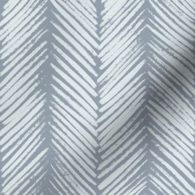 Textured chevron lines - simple minimalist - blue grey - large