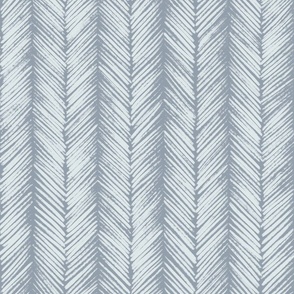 Textured chevron lines - simple minimalist - blue grey - large