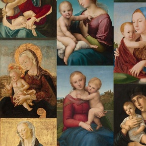 Madonna and Child Painting Patchwork
