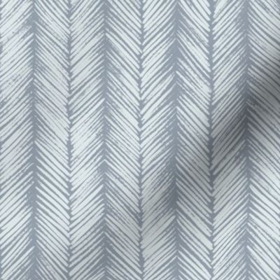Textured chevron lines - simple minimalist - blue grey - medium