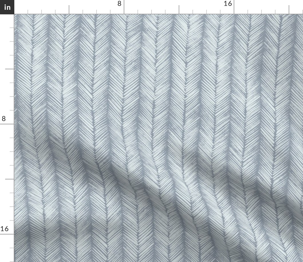 Textured chevron lines - simple minimalist - blue grey - medium
