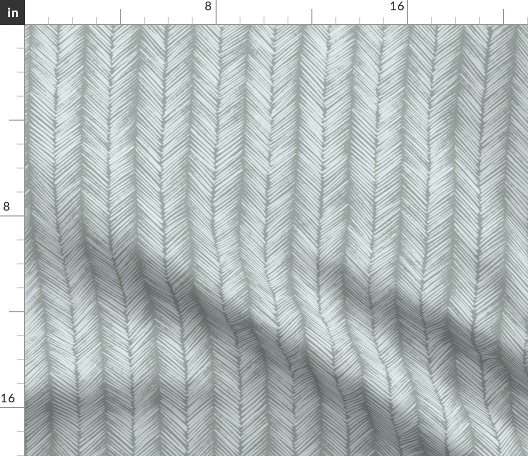 Textured chevron lines - simple minimalist - sage green - medium